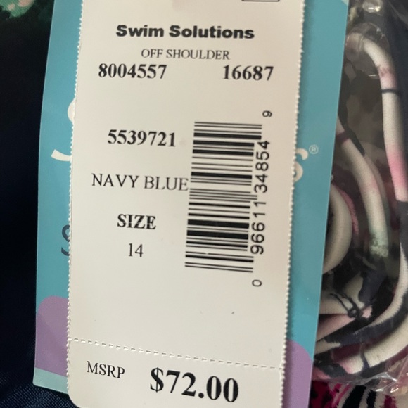 NWT SWIM SOLUTIONS TANKINI TOP - Picture 3 of 5